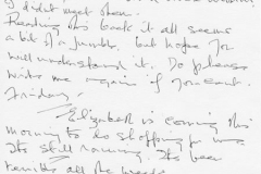 Letter (2 page 5) addressed to Mrs Audrey Martin from Mrs Mona Owen with Kirby family reminiscences.