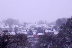 January 2010: Snow Middle Barton from the gallops.
