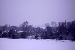 January 2010: Snow Middle Barton from the gallops.