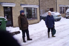 January 2010: Snow Mrs. Kent and Mr. Edbury.