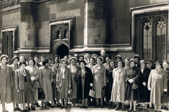 1950s Mothers' Union visit to the Houses of Parliament. Identification needed.