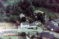 1971. 18, 19, 20 North Street aerial photograph.  Cox's shop, gardens in Washington Terrace and foundations for the new town houses.