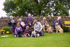 Pet service at Steeple Barton Church 2010. Back row: Pauline and Bob Adams, ? Robin and Vicky Fleming. Front row, children: Eva, Louis, Josh and Claire Silvester, adults unknown.