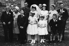 1960s. Wedding of Alan Coles and Delia Wyatt at the Methodist Chapel.