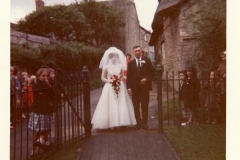1960s. Wedding of Delia Wyatt and Alan Coles at the Methodist Chapel.