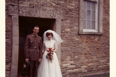 1960s. Wedding of Alan Coles and Delia Wyatt at the Methodist Chapel.