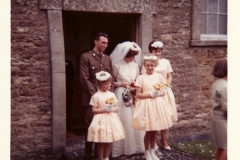 1960s. Wedding of Alan Coles and Delia Wyatt at the Methodist Chapel.