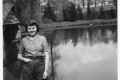 1942. Boat house and Lake not forgetting Olive.