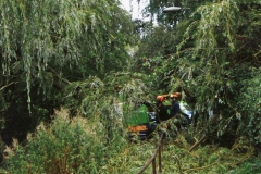 2010. Trimming the bank near the Mill Lane ford.