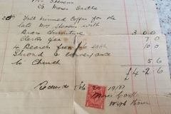 20/2/1918 Funeral bill from Moses Castle to Mr. Stevens  for the late Mrs. Stevens at £4-2-6.