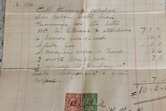 3/06/1934 Funeral bill from Kenneth Castle to Mrs. Carpenter for the late Mr. A Stevens at £10-2-0.