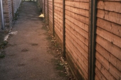 October 1990 Stile between 37 and 39 Holliers Crescent into the field on the north side of the houses.