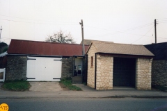 1990 December. Bus shelter and coal barn.