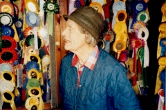 Kathleen Brown - Mrs Fleming with a very few of her horse showing rosettes
