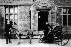 The Rev Jenner and Mrs Marshall at Westcote Barton Manor House c 1900.