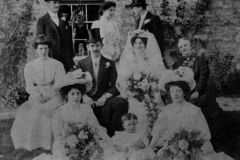 c. 1912 Will Stewart and Alice Irons wedding, taken outside 20 North Street where the Irons family lived.