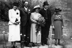 20th July 1949 Gladys Lindsay, Charles Gibbons, Winnie Gooding, Reverend William Lindsay and Julia Gooding.