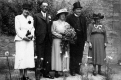 20th July 1949 Gladys Lindsay, Charles Gibbons, Winnie Gooding, Reverend William Lindsay and Julia Gooding.