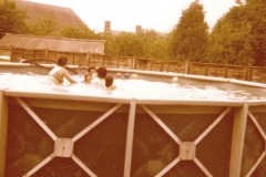 1975 Midde Barton School - Swimming Pool - Joan and Martin Cox and their children Melanie, Timothy and Stefan.