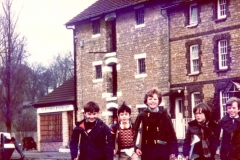 c. 1977 Stoke Bruerne Canal Museum - Danny Hazell, Tim Cox, Robert Humphries, Simon Atkinson and Nicholas Taylor.
