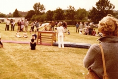 c. 1979 Middle Barton School Fete Gymnastics display. Teacher Kay Gaffney.