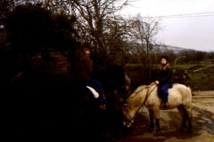 1966-69 Middle Barton School - Field trip to Yenworthy, Somerset - Pony trekking.
