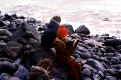 1966-69 Middle Barton School - Field trip to Yenworthy, Somerset - on the beach.