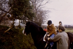1966-69 Middle Barton School - Field trip to Yenworthy, Somerset - Pony trekking.