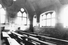 The classroom at the east end of the building.