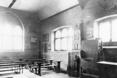 The classroom at the east end of the building.