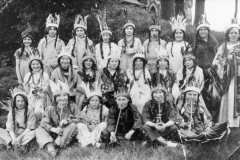c. 1937 Hiawatha. All costumes, feathers etc made and painted by the pupils.