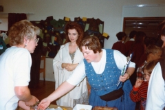 July 1996 School Summer Fayre. Rose Panting, Emma Samms and Louise Pharis.