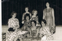 1962. Christine Savage, Middle Barton (front row, second from right) Steeple Aston Fashion Show. Pat Groves, Middle Barton, third from right sitting.