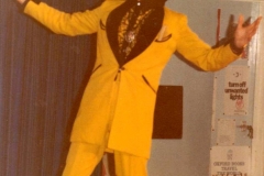 c. 1978 - The Amazing Technicolour Dreamcoat Production. Martin Cox (Headteacher) as Pharoah.  (School 2)