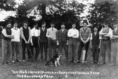The 1845 cricket match at Sandford church fete - the Sandford team.