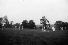 2 September 1933 Middle Barton v the Rest of the League in the Valentia Cup (at Bletchington). S. Cox bowling for the winners, Middle Barton.