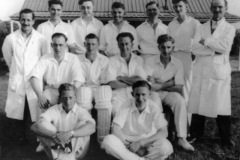 Back: Bert Douglas, Peter Baucklam, ?, Jack Cox, Ron Gascoigne, Frank Gascoigne. Middle: ?, George Hughes, ? Glyn Cox. Front ?, Bill Gascoigne.