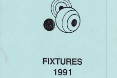 1991 Middle Barton Bowling Club Fixture Program - M Page.