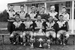 Back: Robin Cox, Ron Gascoigne, John Bolton, John? Fowler, Derrick Jarvis, David Jarvis. Front: Bill Dempsey, Tony Smith, Brian Caker, Elyn Cox, Peter Bauckham.