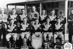 Back: ?, ?, ?, ?, Bauckham, ?, Jarvis, Gardner, ?. Front: ?, ?, ?, ?, Ron Gascoigne.