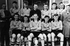 Back: ?, Ron Gascoigne, A. Lowder, M. Hazell, A. Stewart, J. Stevens, P. Bauckham, John Bolton. Front: Tony Smith, Bill Dempsey, D. Jarvis, G. Cox, R. Cox.
