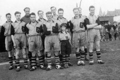 Back: Bauckham, ?, ?, ?, ?. Front: David Jarvis, ?, ?, ?, ?, John (Tommy) Bolton.