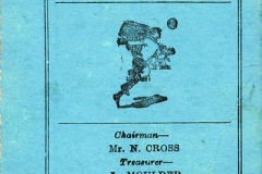 1954-55 Middle Barton Football Club - Fixture card.