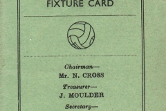 1955-56 Middle Barton Football Club - Fixture card.