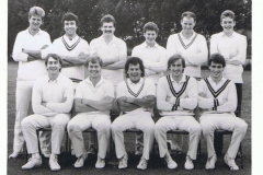 1988 Cricket Team. Back Row: Steve Cox, Steve Cook, Steve Harris, James Mitchelmore, Nigel Gillingham, Mark Robey.