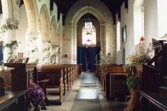 September 1988 Interior, decorated for harvest festival (JM).