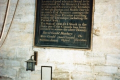 November 1986 Tablet in Steeple Barton belfry.