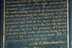 1851 Church restoration memorial.
