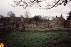 January 1993 Steeple Barton panorama: view of the Old Vicarage and Pritchard's cottage.