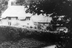 1920s Houses in Pack Lane (Barbers Lane). The house on the left was occupied by the Rainbow family.